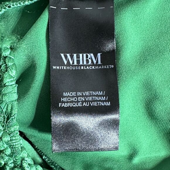 White House Black Market Green Lace Blouse - Picture 12 of 14